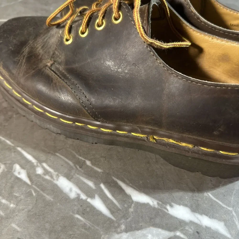 Dr. Martens Made in England 1561 Brown Leather Oxfords UK 8 US 9M/10W B3
